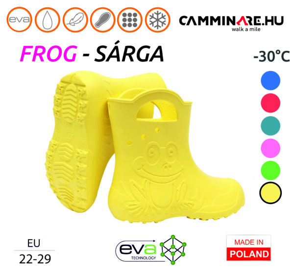 Camminare – Frog EVA gyerekcsizma SÁRGA (-30°C)